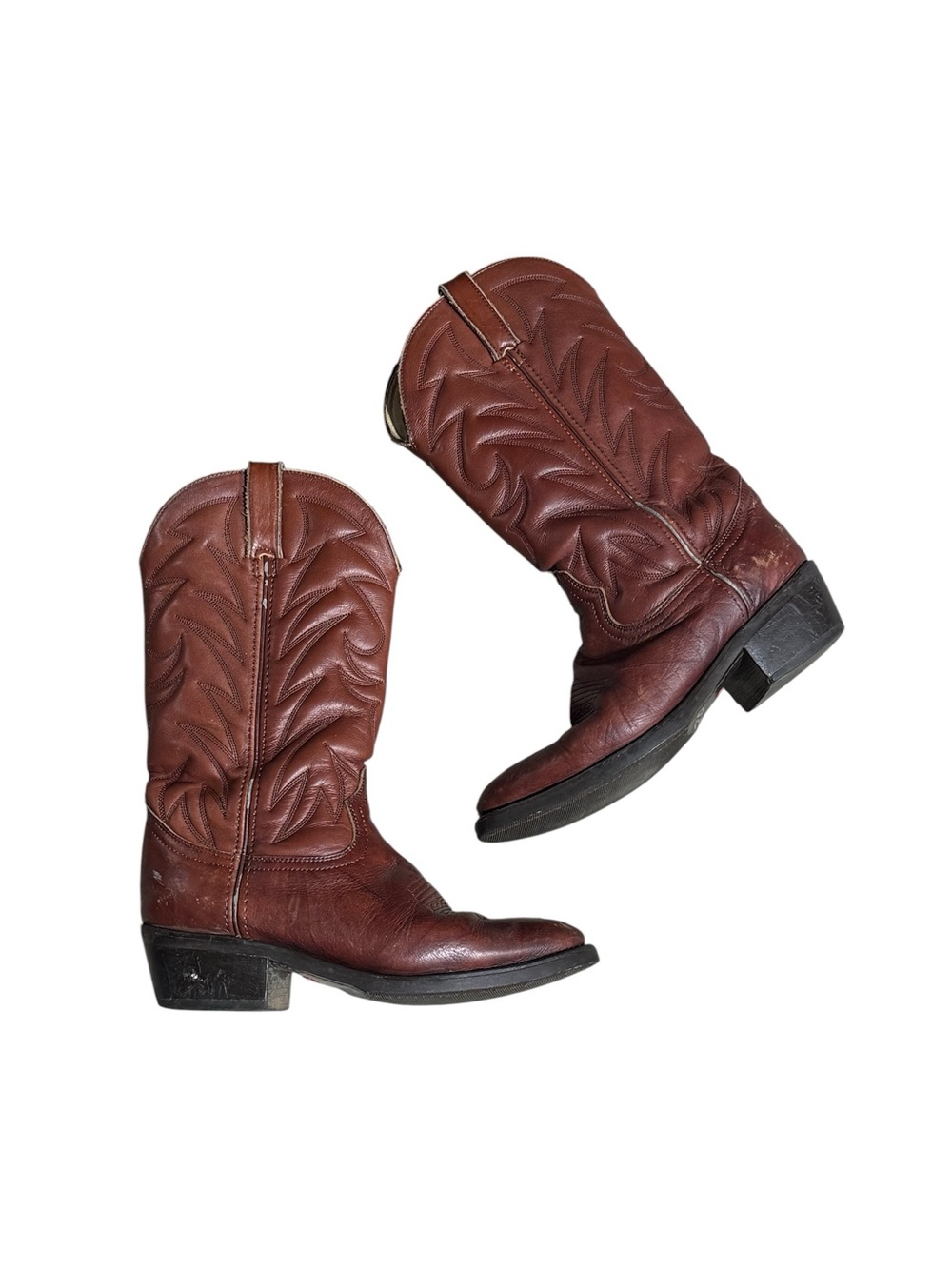Vintage Mens Brown Leather Durango Cowboy Western Rodeo Boots size 6.5 D